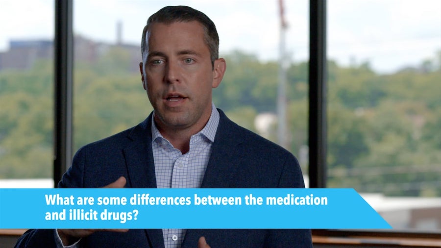 What are the major difference between addiction medication and illicit substances?
