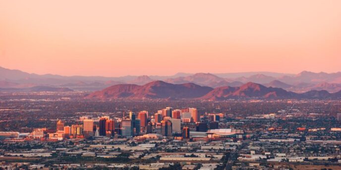 Sunset over skyline where patients can find medication assisted treatment near phoenix az