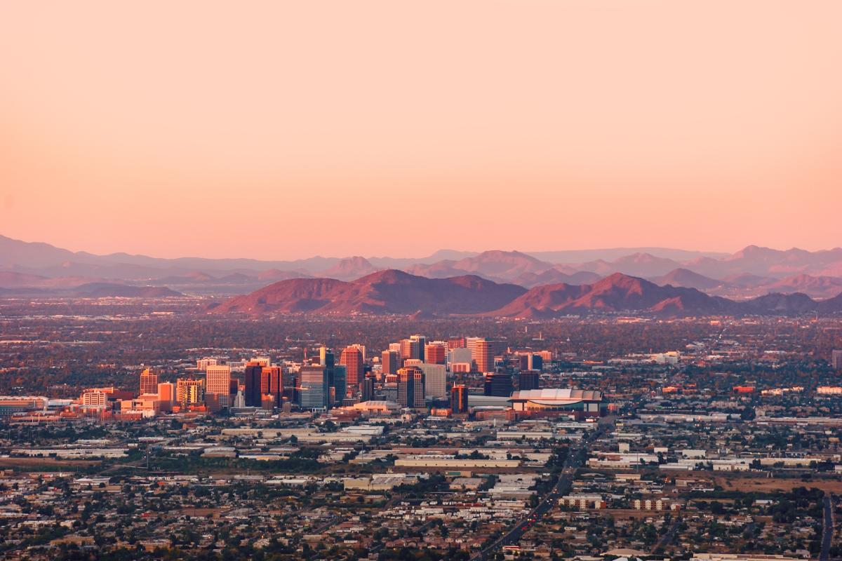 Sunset over skyline where patients can find medication assisted treatment near phoenix az